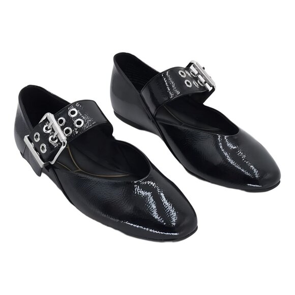 Kenneth Cole New York Marcella Mary Jane Flats Black Patent US 8M EU 39 - Picture 4 of 6